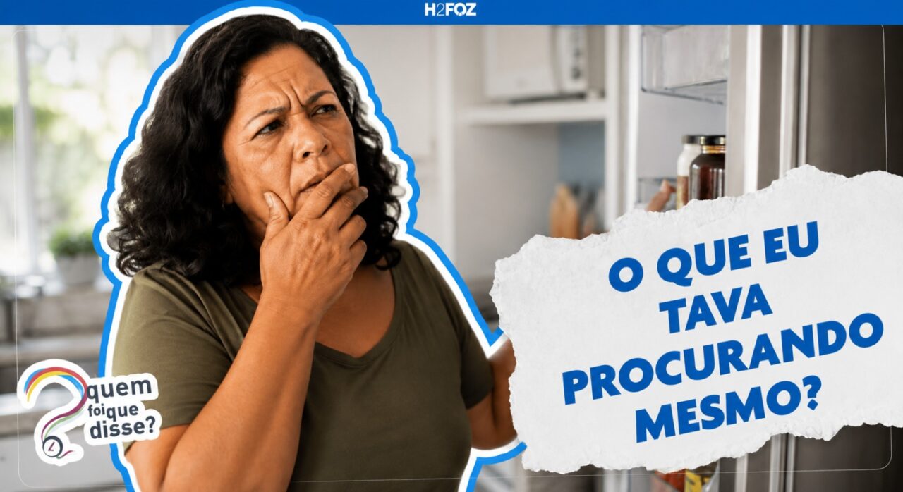Abri a geladeira, mas esqueci o que fui pegar. Será que minha memória está falhando?