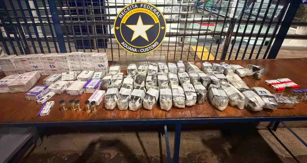 Receita apreende 650 ampolas de anabolizantes em bagagens na BR-277