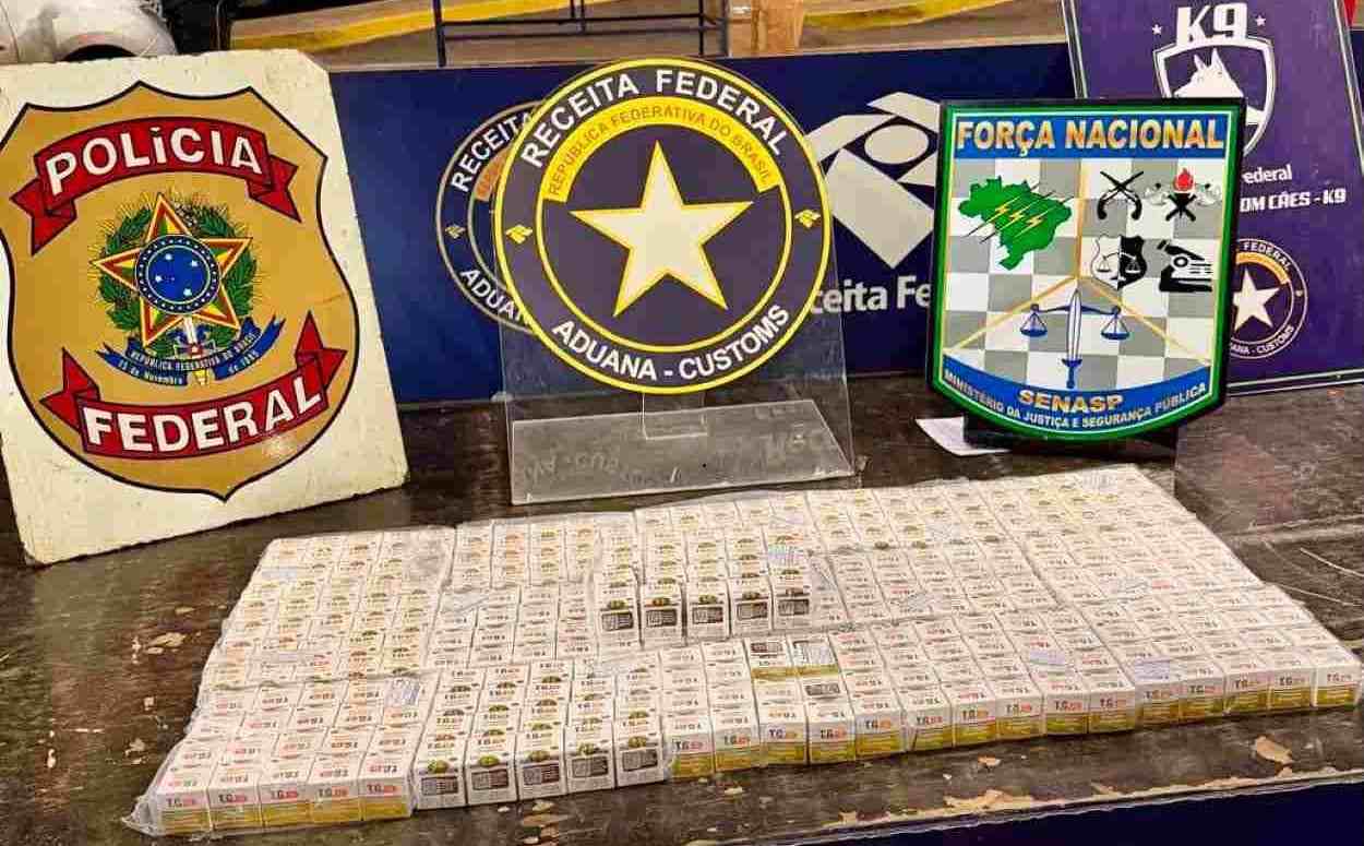 Receita Federal apreende 1,2 mil ampolas de  emagrecedores em caixas de perfumes