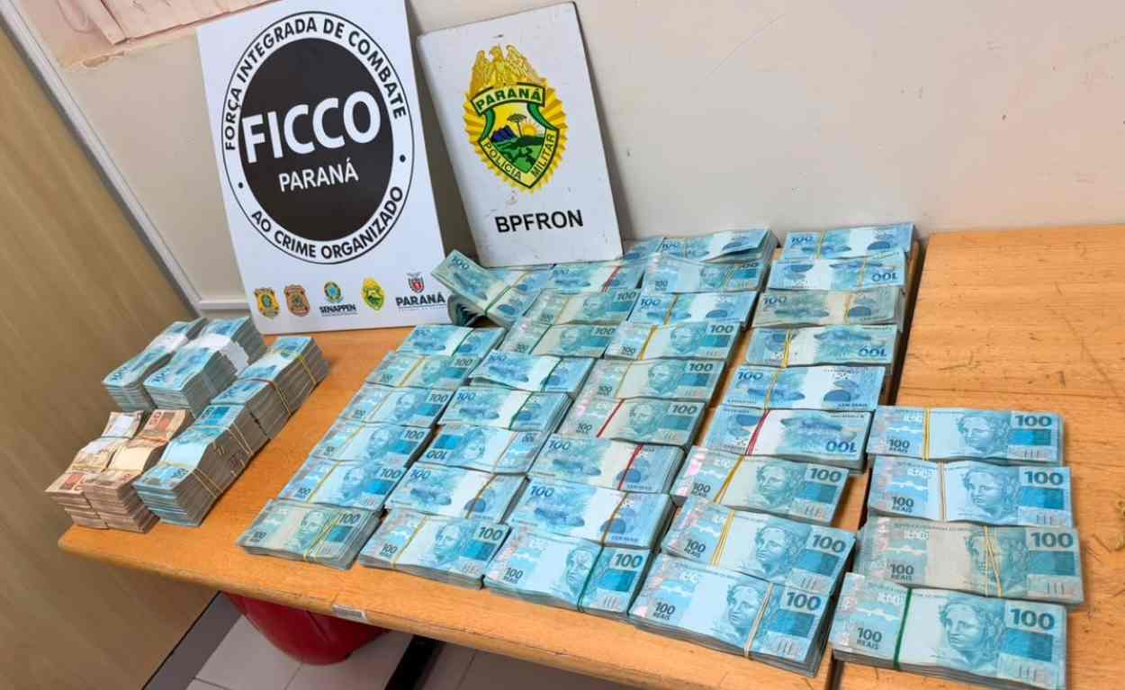 Operação intercepta R$ 750 mil sacados em Foz com destino ao Paraguai