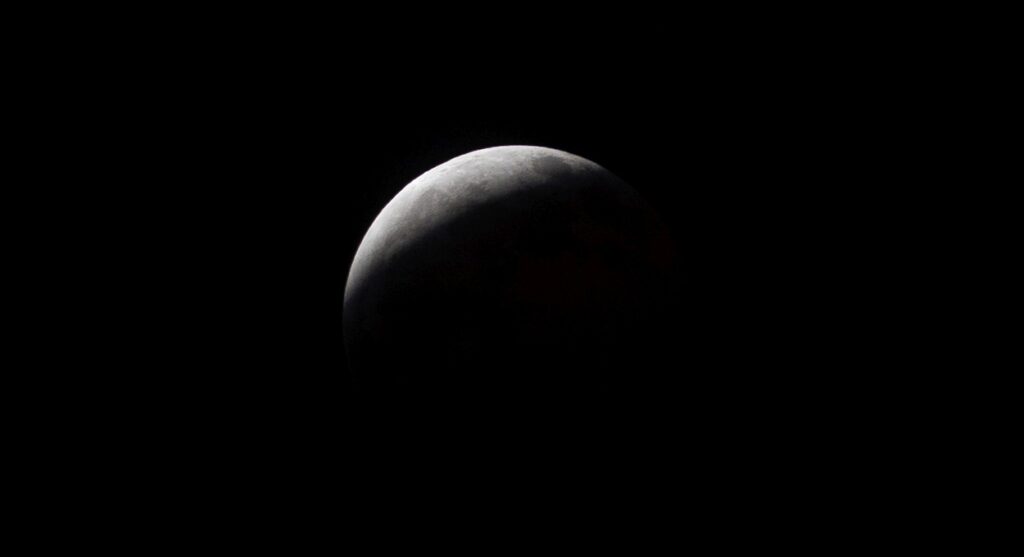 Auge do eclipse lunar em Foz do Iguaçu.