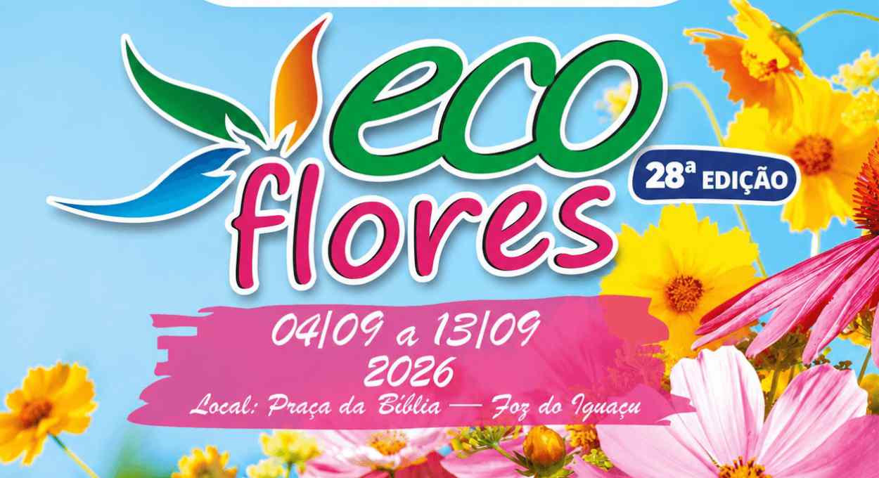 28.ª Ecoflores acontece em setembro com entrada gratuita em Foz do Iguaçu
