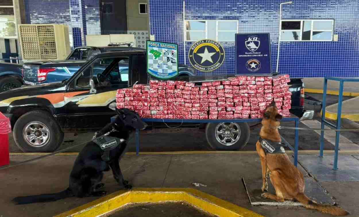 Caminhonete com droga foge e bate em moto de casal argentino