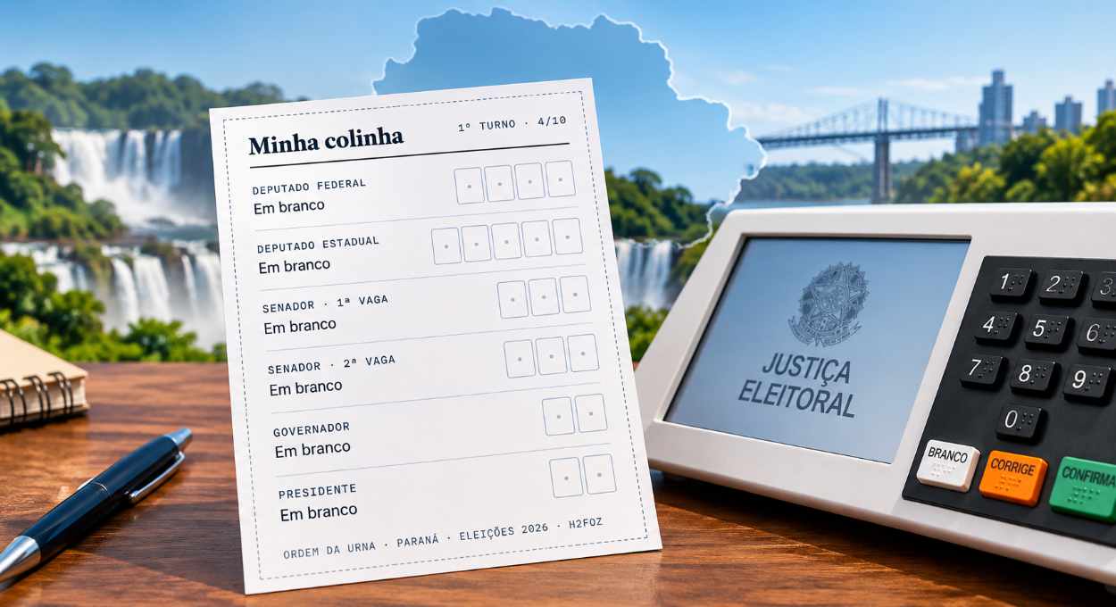 Monte sua colinha para votar no Paraná nas eleições de 2026