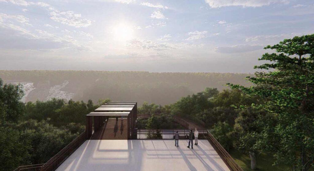 O Espaço Tarobá será totalmente reconstruído. Imagem: Urbia+Cataratas/divulgação