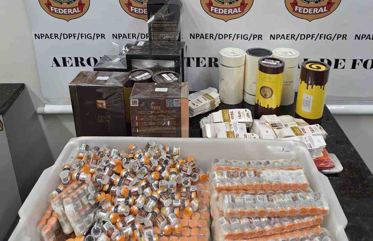 Federais interceptam 700 ampolas de medicamentos no aeroporto em Foz