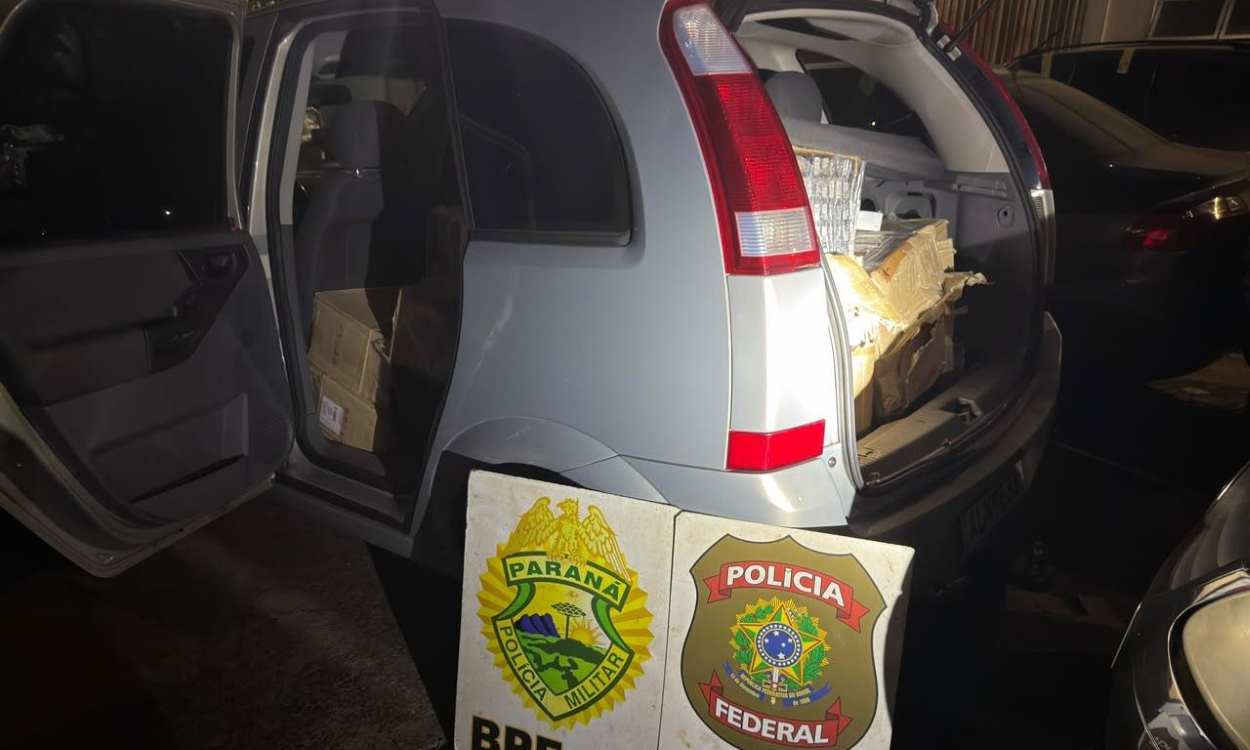 Forças de segurança interceptam 5 veículos com mercadorias do Paraguai em Foz