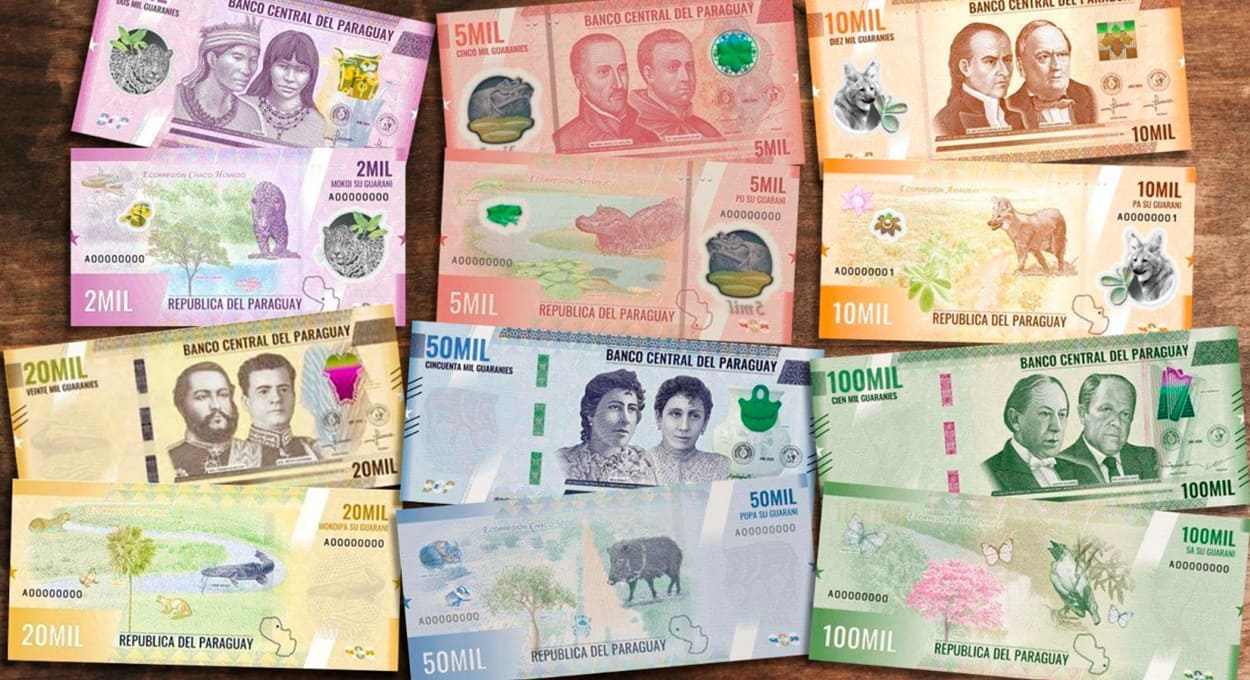 Paraguai apresenta novo desenho das notas de guarani