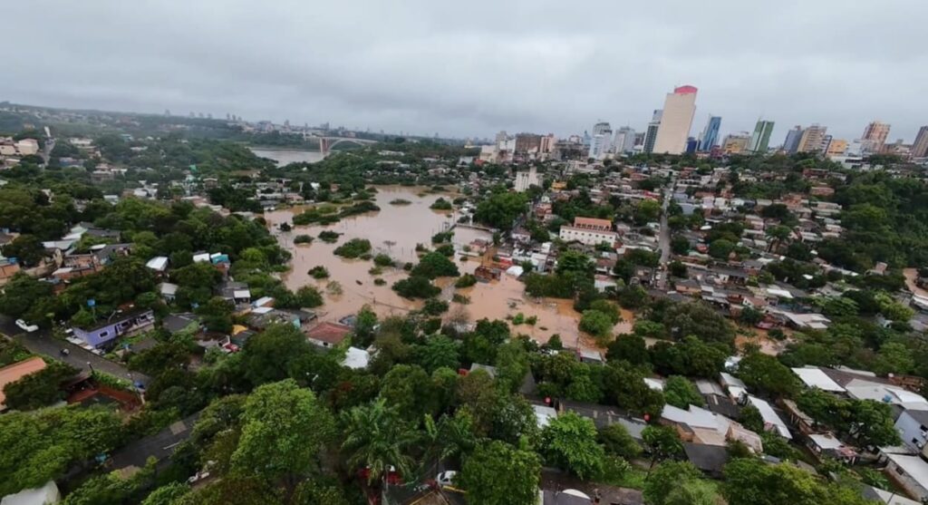 Enchente no bairro San Rafael.