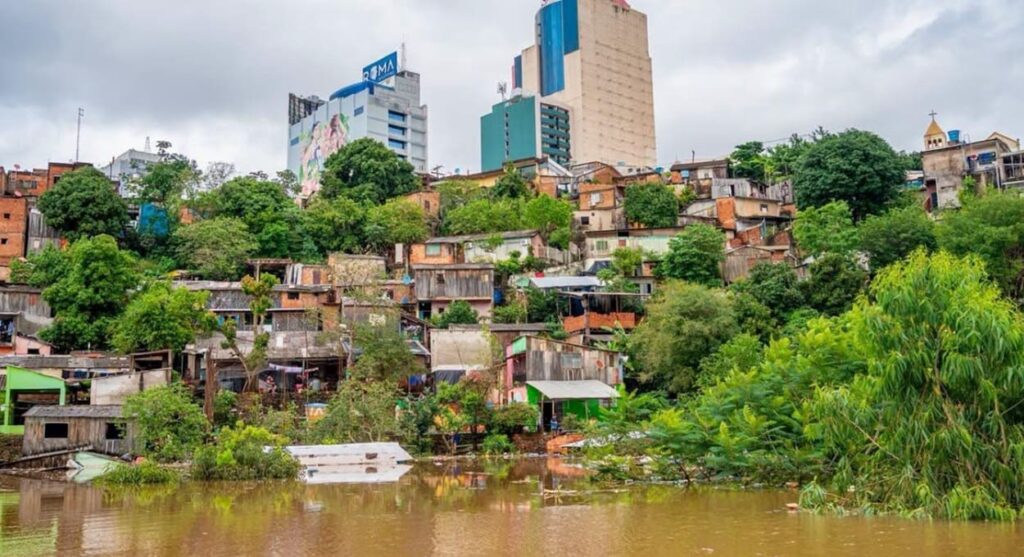 Inundação no bairro San Rafael.