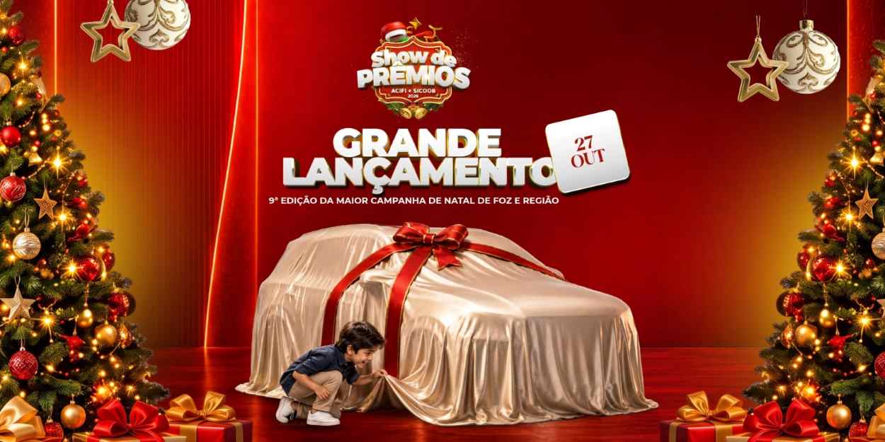 Natal Show de Prêmios: ACIFI e Sicoob revelam carro da campanha nesta terça